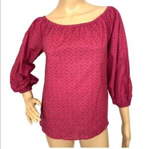 ANTHRO Maeve NWOT Patterned Top Size Small